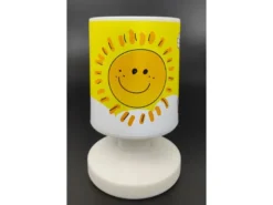 LED Akku Tischleuchte Motiv Sonne und Schmetterling per USB aufladbar, Höhe 20cm