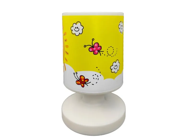 LED Akku Tischleuchte Motiv Sonne und Schmetterling per USB aufladbar, Höhe 20cm