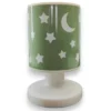LED Akku Tischleuchte Salbeigrün mit Mond & Sternen per USB aufladbar, Höhe 20cm