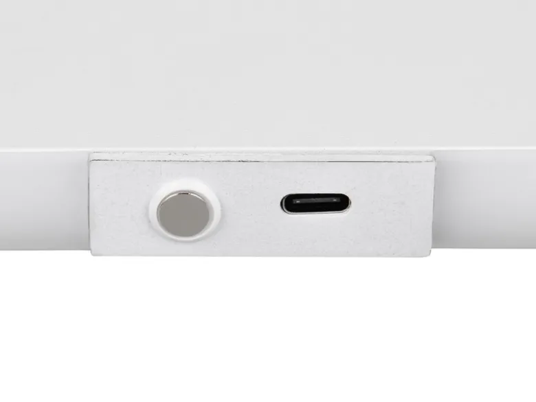 LED Akku Wandleuchte mit Fernbedienung, per USB aufladbar, Weiß Breite 22cm