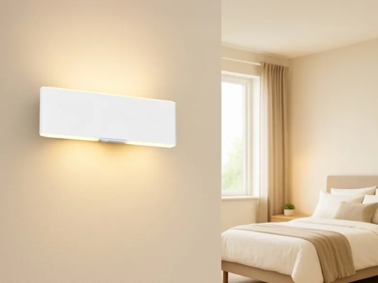 LED Akku Wandleuchte mit Fernbedienung, per USB aufladbar, Weiß Breite 22cm
