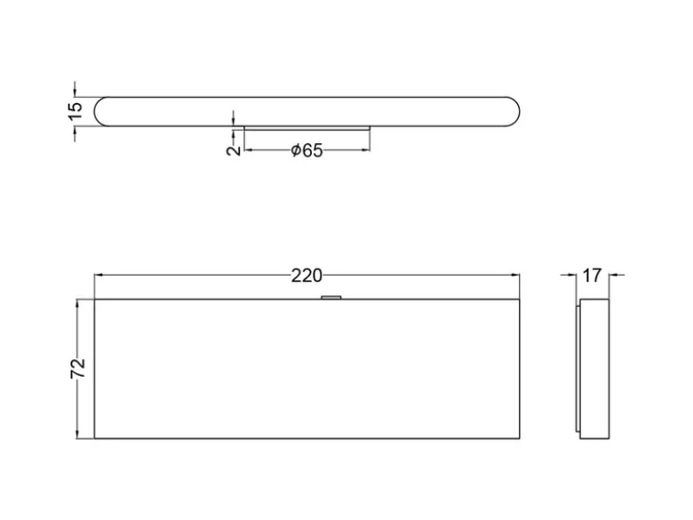 LED Akku Wandleuchte mit Fernbedienung, per USB aufladbar, Weiß Breite 22cm