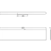 LED Akku Wandleuchte mit Fernbedienung, per USB aufladbar, Schwarz Breite 32cm