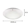 LED Außendeckenleuchte Wandlampe rund in Weiß matt - 26 cm