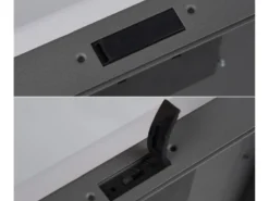 LED Außen Deckenleuchte WITHAM mit Metall Rahmen Anthrazit 30 x 30cm