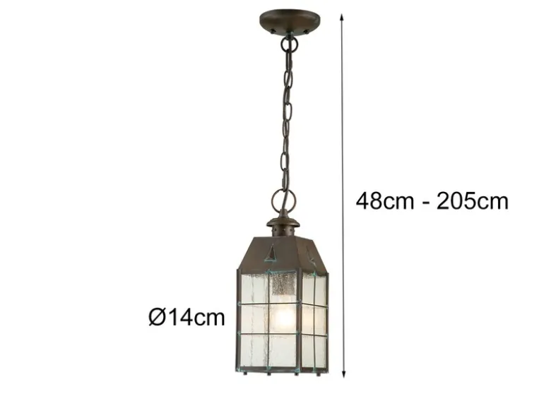 LED Außenhängeleuchte im antiken Landhausstil, Ø14cm
