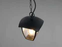 LED Außenhängeleuchte im Landhausstil aus Aluminium Schwarz, 17x17cm