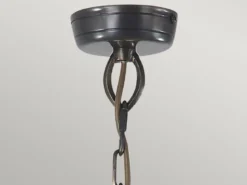 LED Außenhängeleuchte im Landhausstil, Altmessing Ø22cm