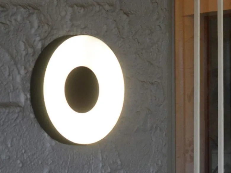 LED Außenleuchte für Decke & Wand UBLO Aluminium Silber, Ø19cm - IP44