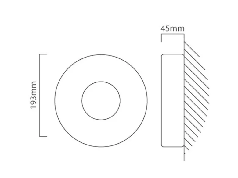 LED Außenleuchte für Decke & Wand UBLO Aluminium Silber, Ø19cm - IP44