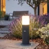 LED Außen Sockelleuchte Anthrazit mit Bewegungsmelder, Höhe 30cm