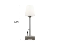 LED Außenstehleuchte / Bodenleuchte klein aus Aluminium, Höhe 59cm, Weiß