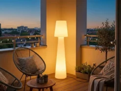 LED Außenstehleuchte mit Fernbedienung & RGBW Farbwechsel, Höhe 110cm