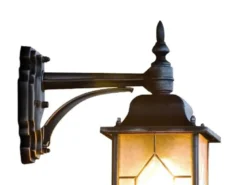 LED Außen Wandlaterne hängend im Landhausstil, schwarz, Höhe 38cm