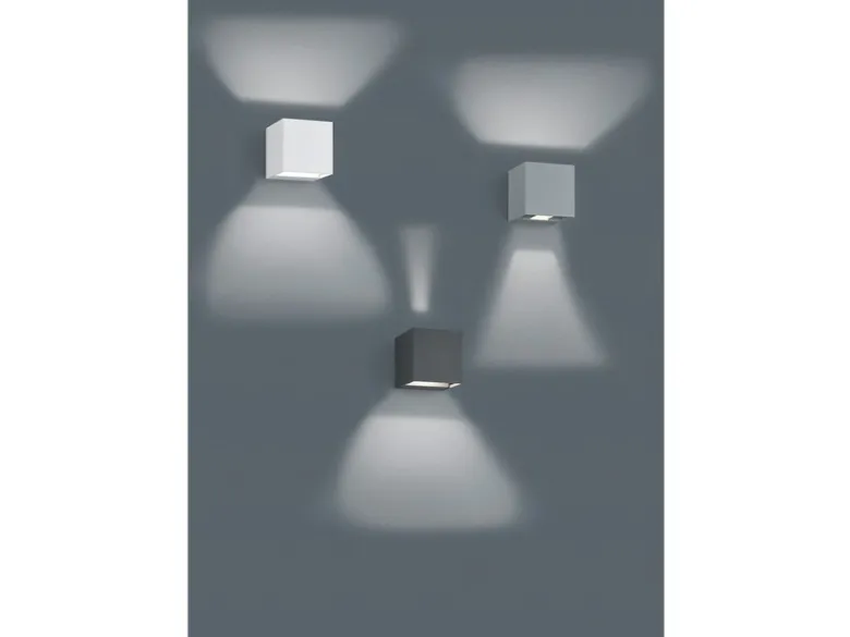 LED Außenwandleuchte ADAJA Up and Down Light Würfel Anthrazit - Hausbeleuchtung