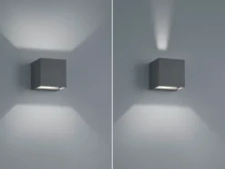 LED Außenwandleuchte ADAJA Up and Down Light Würfel Anthrazit - Hausbeleuchtung