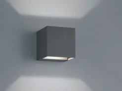 LED Außenwandleuchte ADAJA Up and Down Light Würfel Anthrazit - Hausbeleuchtung