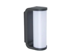 LED Außenwandleuchte ADALYN Schwarz, Glas-Zylinder IP44, 7x20cm