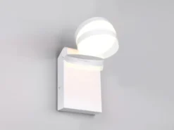 LED Außenwandleuchte ADOUR Leuchtenkopf einstellbar, Weiß Höhe 19cm