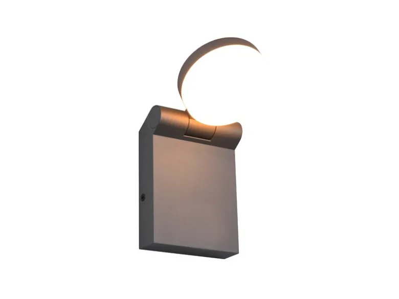 LED Außenwandleuchte ADOUR Leuchtenkopf einstellbar, Schwarz Höhe 19cm