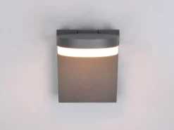 LED Außenwandleuchte ADOUR Leuchtenkopf einstellbar, Schwarz Höhe 19cm