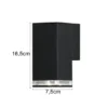 LED Außenwandleuchte ALU Down Light Schwarz Effektstreifen IP44, Höhe 16,5cm