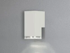 LED Außenwandleuchte ALU Down Light Weiß Effektstreifen IP44, Höhe 16,5cm