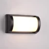 LED Außenwandleuchte Aluminium Schwarz & Acrylglas Weiß, Höhe 27cm