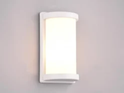 LED Außenwandleuchte Aluminium & Acrylglas Weiß, Höhe 27cm