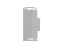 LED Außenwandleuchte ALU Up and Down Weiß Effektstreifen IP44, Höhe 23,5cm