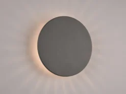 LED Außenwandleuchte Anthrazit 2er Set indirekte Beleuchtung Ø 25cm