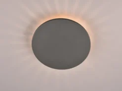 LED Außenwandleuchte Anthrazit 2er Set indirekte Beleuchtung Ø 25cm