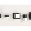 LED Außenwandleuchte aus Aluminium in Schwarz Downlight, Höhe 20cm