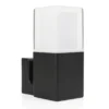 LED Außenwandleuchte aus Aluminium in Schwarz Up Light, Höhe 20cm