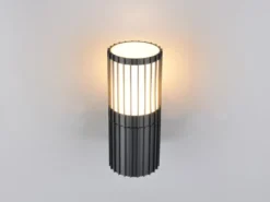 LED Außenwandleuchte aus Aluminium in Anthrazit, Höhe 20cm