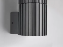 LED Außenwandleuchte aus Aluminium in Anthrazit, Höhe 20cm