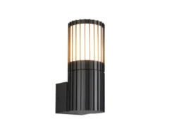 LED Außenwandleuchte aus Aluminium in Anthrazit, Höhe 20cm