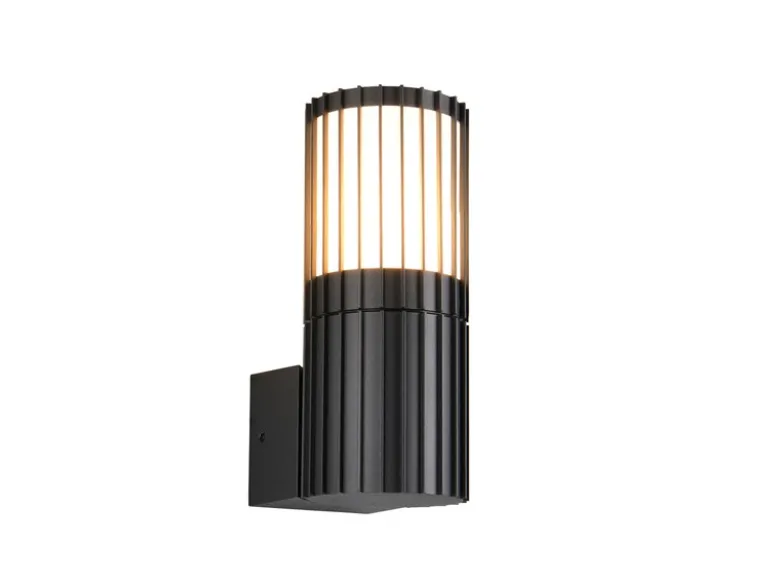 LED Außenwandleuchte aus Aluminium in Anthrazit, Höhe 20cm