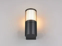 LED Außenwandleuchte aus Aluminium in Anthrazit, Höhe 20cm