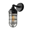 LED Außenwandleuchte aus Aluminium Schwarz & Klarglas, Höhe 33cm