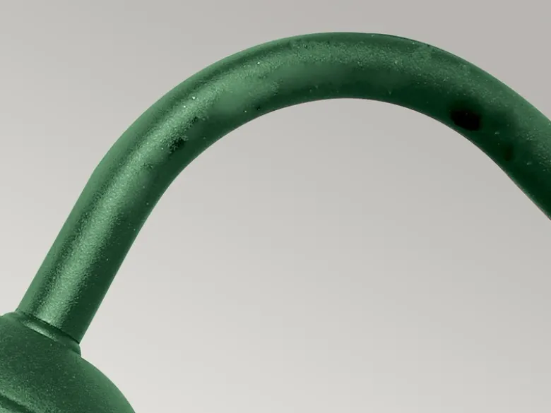 LED Außenwandleuchte aus Edelstahl in Tannengrün, Ausladung 42cm
