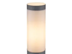 LED Außenwandleuchte aus Edelstahl in Anthrazit & Opal, Höhe 39cm