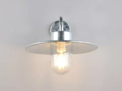 LED Außenwandleuchte aus Metall feuerverzinkt, Salzluft resistent, Höhe 26cm