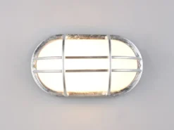 LED Außenwandleuchte aus Metall feuerverzinkt, Salzluft resistent, Breite 26cm