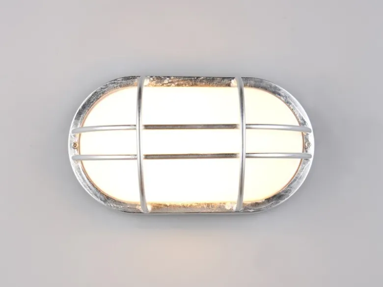 LED Außenwandleuchte aus Metall feuerverzinkt, Salzluft resistent, Breite 26cm