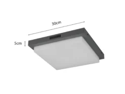 LED Außenwandleuchte BERMEJO mit Hausnummer & Bewegungsmelder 30 x 30cm