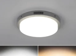 LED Außenwandleuchte BERMEJO mit Hausnummer & Bewegungsmelder Ø30cm