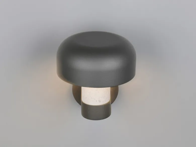 LED Außenwandleuchte Betonoptik mit Bewegungsmelder, Höhe 24cm