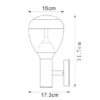 LED Außenwandleuchte CALLISTO mit Bewegungsmelder in Silber, Höhe 32cm