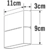 LED Außenwandleuchte CHIERI, Up and Down ALU in Anthrazit, Höhe 9cm Breite 11cm